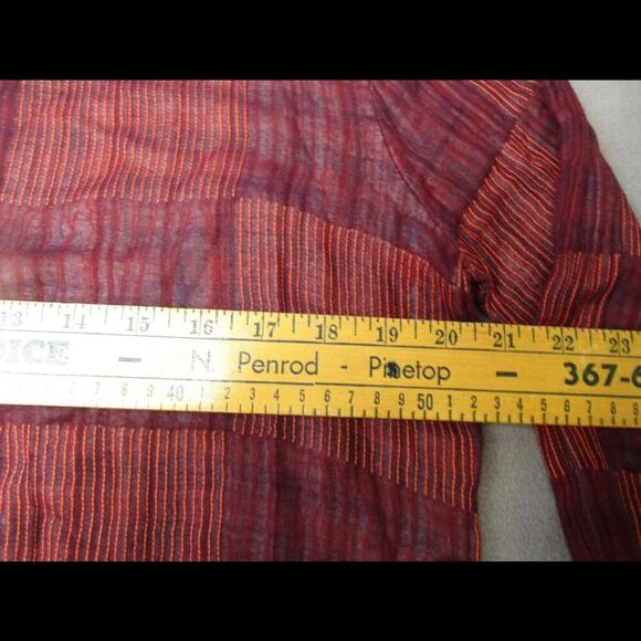 Ace & Jig Long Sleeve Top Halo Size Large V Neck Pullover Boho Striped Peasant - Picture 4 of 9